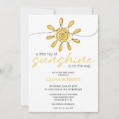 Little Ray of Sunshine Line Art Sun Baby shower Kaart (Voorkant)
