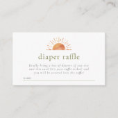 Little Ray of Sunshine Luier Raffle Baby shower Informatiekaartje (Voorkant)