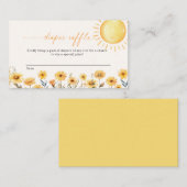 Little Ray of Sunshine Luier Raffle Kaart (Voorkant / Achterkant)