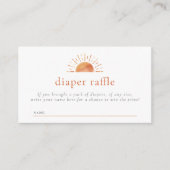 Little Ray of Sunshine Luier Raffle Ticket Informatiekaartje (Voorkant)