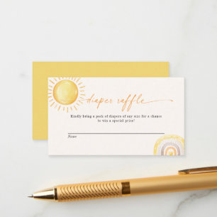 Little Ray of Sunshine Regenboog Luier Raffle Kaar Informatiekaartje