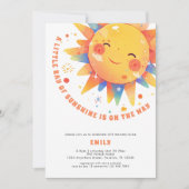 Little Ray of Sunshine Retro Baby shower Kaart (Voorkant)