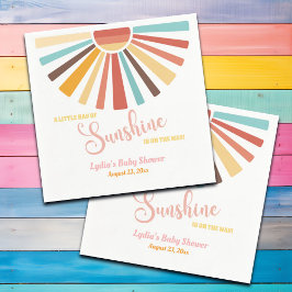 Little Ray Of Sunshine Roze Baby shower Servet
