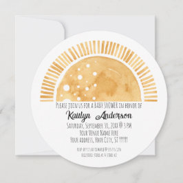 Little Ray of Sunshine Sun Waterverf Baby shower Kaart