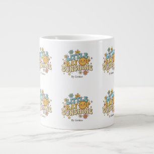 Little Ray of Sunshine T-shirt, Groovy Retro 70s C Grote Koffiekop