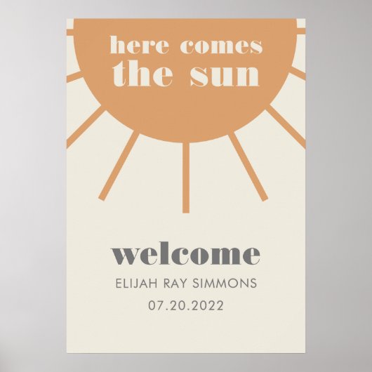 Little Ray of Sunshine Welcome Poster (Voorkant)