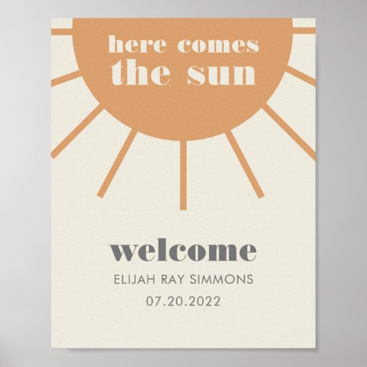 Little Ray of Sunshine  Welcome Poster (Voorkant)