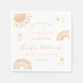 Little ray Sunshine regenboog zon boho baby shower Servet