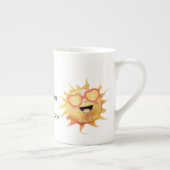  Little Ray Sunshine Sun Schattige Gepersonaliseer Porselein Kop (Rechts)
