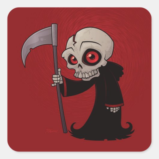 Little Reaper Vierkante Sticker (Voorkant)