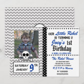 Little Rebel Invitation Kaart (Voorkant / Achterkant)
