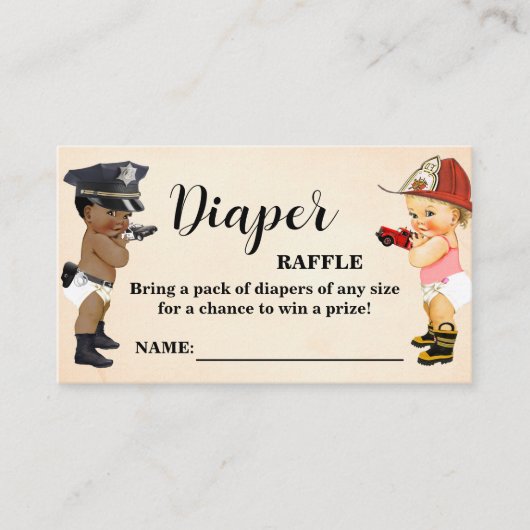 Little Recruit Diaper Raffle Ticket Baby Shower (Voorkant)