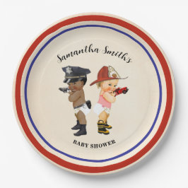 Little Recruit on the Way Baby Shower Paper Plates Papieren Bordje