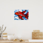 Little Red Airplane Poster (Keuken)