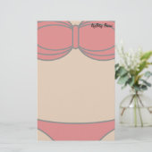 Little Red Bikini Briefpapier (Staand voorkant)