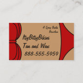 Little Red Bikini Visitekaartje (Achterkant)