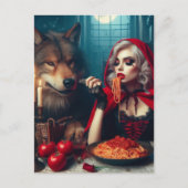 Little Red Blonde Hair Dark Fantasy Briefkaart (Voorkant)