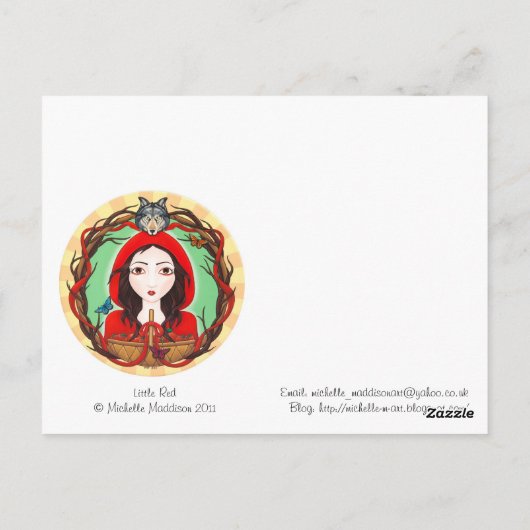 Little Red Briefkaart (Achterkant)