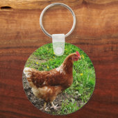 Little Red Chicken - Free Range Egg Layer Sleutelhanger (Voorkant)
