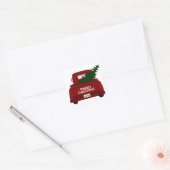 Little Red Christmas Tree Truck Stickers (Envelop)