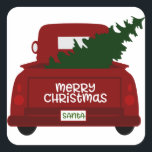 Little Red Christmas Tree Truck Stickers<br><div class="desc">Little Red Christmas Tree Truck Stickers</div>