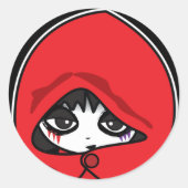 Little Red Classic Round Sticker (Voorkant)