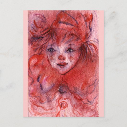 LITTLE RED CLOWN BRIEFKAART (Voorkant)