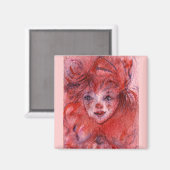 LITTLE RED CLOWN MAGNEET (Voorkant / Achterkant)