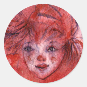LITTLE RED CLOWN RONDE STICKER