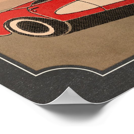 Little Red Corvette 1957  print (Hoek)