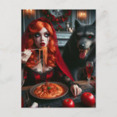 Little Red Dark Fantasy Briefkaart (Voorkant)