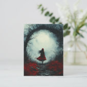 Little Red Dark Fantasy Forest beroemd gemaakt doo Briefkaart (Staand voorkant)