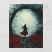Little Red Dark Fantasy Forest beroemd gemaakt doo Briefkaart (Voorkant)