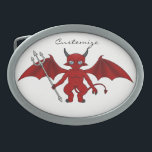 Little Red Devil Thunder_Cove Gesp<br><div class="desc">schattige rode duivel met een lange gestreepte staart met een pitchfork</div>