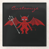 Little Red Devil Thunder_Cove Glazen Onderzetter (Voorkant)