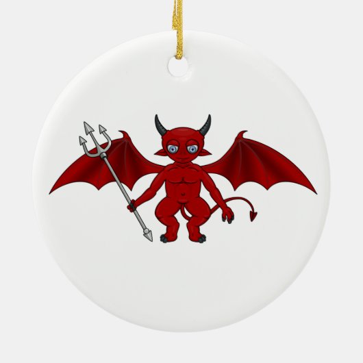 Little Red Devil Thunder_Cove Keramisch Ornament (Achterkant)