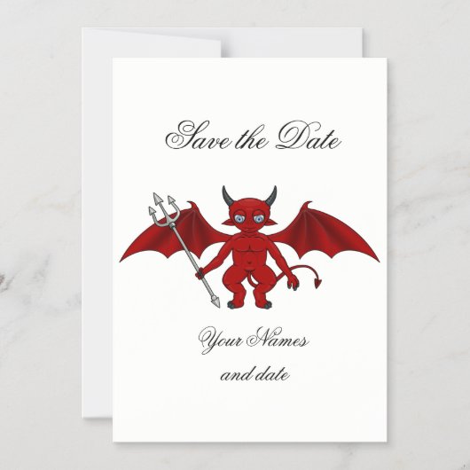 Little Red Devil Thunder_Cove Magnetische Uitnodiging (Voorkant)