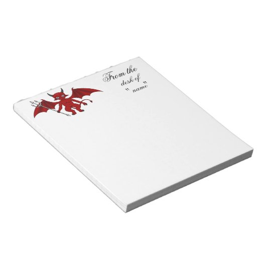 Little Red Devil Thunder_Cove Notitieblok (Schuin)