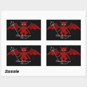 Little Red Devil Thunder_Cove Rechthoekige Sticker (Vel)