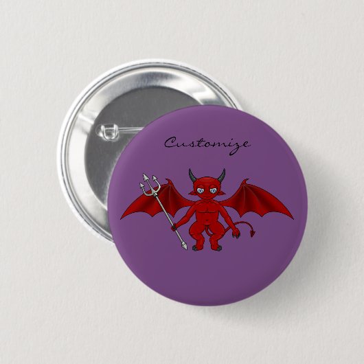 Little Red Devil Thunder_Cove Ronde Button 5,7 Cm (Voorkant /achterkant)