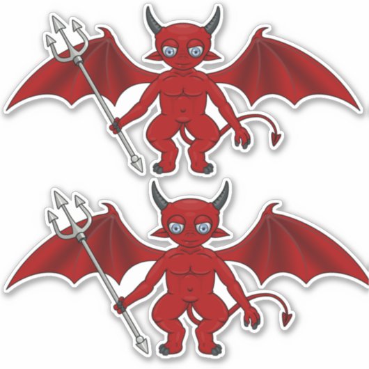 Little Red Devil Thunder_Cove Sticker (Voorkant)