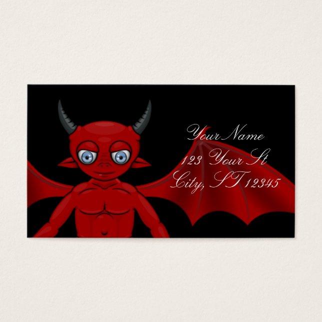 Little Red Devil Thunder_Cove Visitekaartjes (Voorkant)