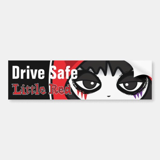 Little Red Drive Safe Bumpersticker (Voorkant)