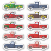 Little Red (en andere kleuren) Truck Stickers (Voorkant)