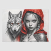 Little Red en de Wolf #1 Decoupage Tissuepapier (Voorkant)