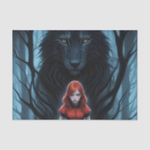 Little Red en de Wolf Decoupage