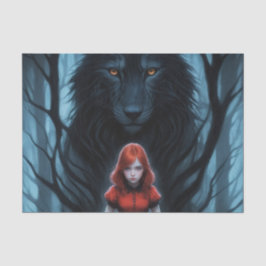 Little Red en de Wolf Decoupage Tissuepapier