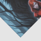 Little Red en de Wolf Decoupage Tissuepapier (Detail)