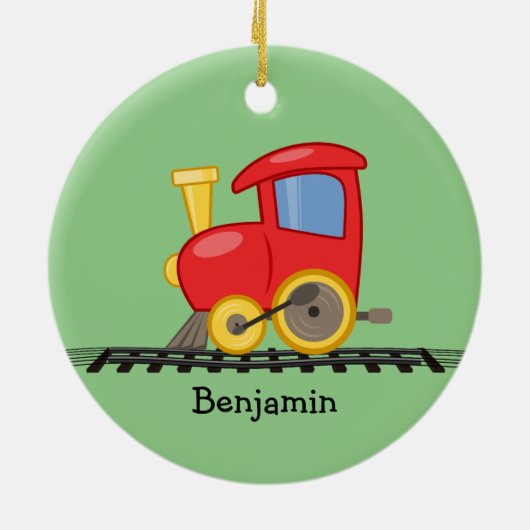 Little Red Engine Design Ornament (Achterkant)