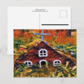 Little Red Fairy House Briefkaart (Voorkant / Achterkant)